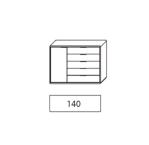 Wöstmann WSM 1600 Kombikommode hoch 3133 
