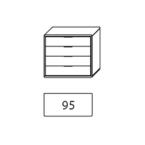 Wöstmann WSM 1600 Kommode 4 Schubkästen 2952 