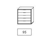 Wöstmann WSM 1600 Kommode 5 Schubkästen 3952 
