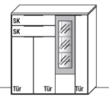 Wöstmann WM 1910 Highboard 4213 4214 