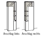 Venjakob Sentino 3000 Vitrine 5291 Lack kristallweiß matt | Wildeiche hell soft gebürstet geölt | kristallweiß matt | rechts