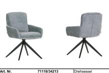 Gutmann Factory OLMO Drehsessel Blau-Grau 