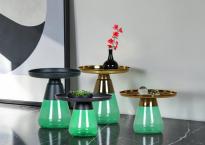 Gutmann Factory Amalya Couchtisch/Beistelltisch Typ 3 Glas|Metall 