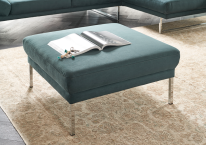 Candy Hocker Mallow Ledergruppe J | Metallfuß Schwarz matt