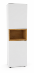 Venjakob Andiamo Home Vitrine H507 Lack kristallweiß matt | Eiche hell geölt | Links