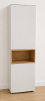Venjakob Andiamo Home Vitrine H609 Lack kristallweiß matt | Eiche hell geölt | Links