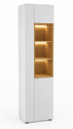 Venjakob Andiamo Home Vitrine H615 Lack kristallweiß matt | Wildeiche hell soft gebürstet | Links