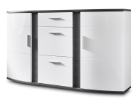 Ideal Möbel Cabana Sideboard 52 Weiß Melamin / Graphit