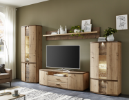 Ideal Möbel Cabana Wohnwand 89 Eiche Artisan / Eiche Ribbek Cognac | Ohne Beleuchtung