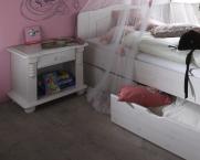 Infanskids Romantik Nachtkommode Weiß gewachst