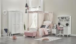 Infantil ALMILA Lora Bett inkl.Himmelbettaufbau 