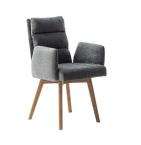 MCA Direkt Armlehnenstuhl Kampala anthrazit | Wildeiche | starr