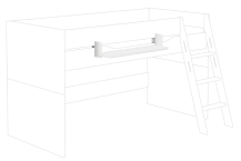 Paidi Hängeregal Kreideweiß 1 Boden