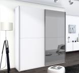 Rauch Fifty Schwebetürenschrank 2 Türen Weiß 1 Spiegel 