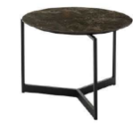 Venjakob Beistelltisch Elba 4904 Metall anthrazit matt | Wildeiche hell soft gebürstet geölt | L = 42 cm