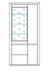Ideal Möbel Korsika Vitrine Type 06 