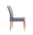 Standard Furniture Systemstuhl Laura PU Kaiman schwarz 780 | Buche Natur lackiert | mit Griff