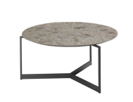 Venjakob Couchtisch Elba 4902 Metall kristallweiß matt | Keramik carrara | 35 cm