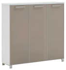 Voss Santina Schuhkommode 306 Lack Weiß | Taupe