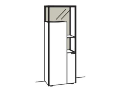 Venjakob Sentino 3000 Vitrine 5287 Lack kristallweiß matt | Wildeiche hell soft gebürstet geölt | kristallweiß matt | links