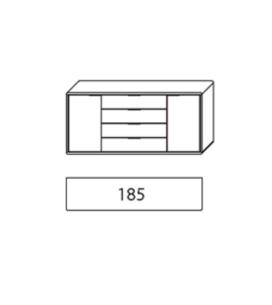 2180 Wöstmann WSM 1600 Kombikommode 2 Türen 185 2180 