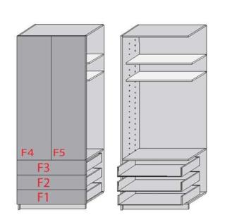 Wittenbreder Luna Kleiderschrank MLA-4-S229005 