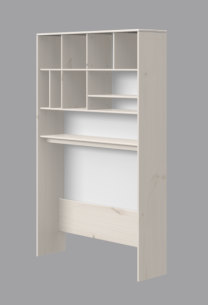 Flexa Classic hoher Schreibtisch Überbau 81-24733 Grau lasiert/ Weiß