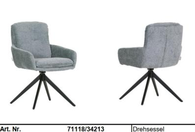 Gutmann Factory OLMO Drehsessel Blau-Grau 