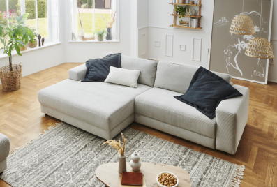 Candy Ecksofa Sloopy Longchair links (wie abgebildet) | Stoffgruppe 6 | Mit Relaxfunktion