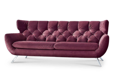 Candy Sofa Sixty 2,5-Sitzer Stoffgruppe 6 | Metallfuß Chrom glänzend Nr. 778