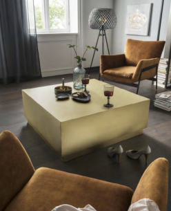 Die Faktorei Couchtisch Block Gold Bronze 