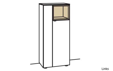 Venjakob Andiamo Home Highboard H415 Lack kristallweiß matt | Wildeiche hell soft gebürstet | Rechts