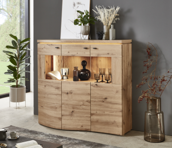 Ideal Möbel Rondo Highboard 53 Mit Beleuchtung