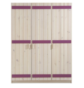 Infanskids Kleiderschrank 804 Weiß/ Flieder