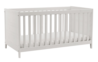 Infanskids Babybett Solvita 70x140 cm Weiß gewachst