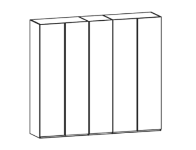 Thielemeyer Cubo Kleiderschrank 5-türig 