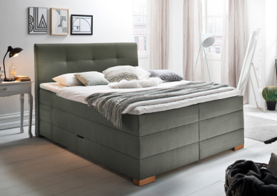 Meise Möbel Boxspringbett Lenno mit Bettkasten Stoff 