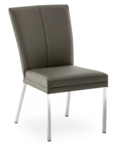 Niehoff Stuhl Colorado 0341 Edelstahl Leder Napoli Oliv-Grün