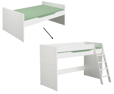 Paidi Fiona Umbau-Set Kojenbett zu Spielbett 140 Für 120 x 200 cm | Leiter schräg
