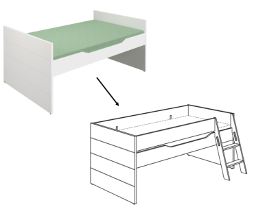 Paidi Fiona Umbau-Set Kojenbett zu Spielbett 80 