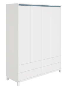 Paidi Olli Kleiderschrank 4T4S Mattblau