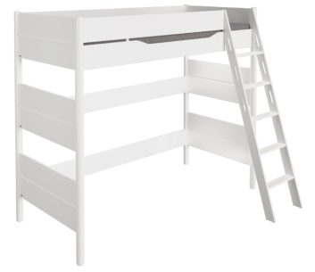 PAIDI Ylvie Hochbett Höhe 180 mit schräger Leiter 120 x 200 cm | Kreideweiß