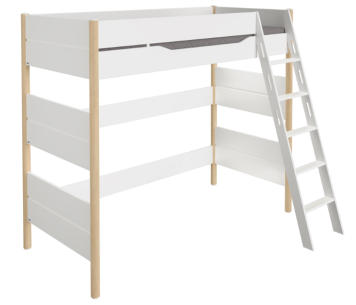 PAIDI Ylvie Hochbett Höhe 180 mit schräger Leiter 90 x 200 cm | Birke Nachbildung