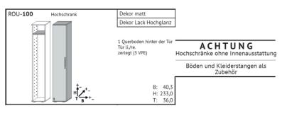 Wittenbreder Roubaix Hochschrank ROU-100 