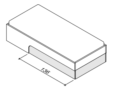 Rudolf Möbel Max-i Liege ML3 140 x 200 cm | Alpinweiß | Wie Korpus