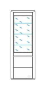 Ideal Möbel Korsika Vitrine links Type 07 