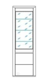 Ideal Möbel Korsika Vitrine rechts Type 08 