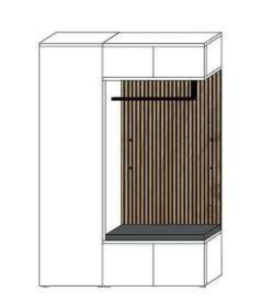 Wittenbreder BILBAO Garderobenschrank Kombi N10 