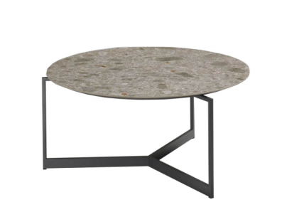 Venjakob Couchtisch Elba 4902 Metall anthrazit matt | Dekton Laurent | 42 cm