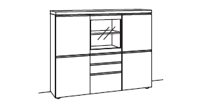 Venjakob V-Plus 3000 Highboard 5756 